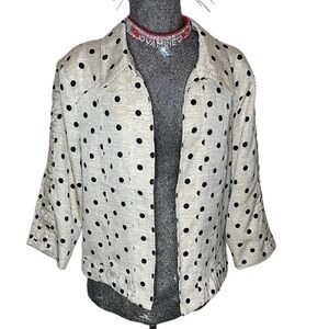 CHRISTOPHER BANKS POLKA DOT Women's Blazer Classic Like New Medium